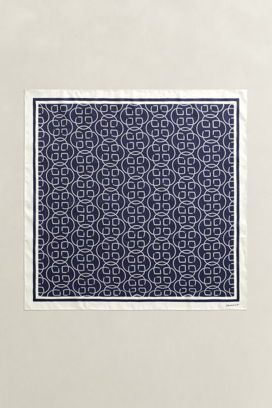 Sidensjal med monogram