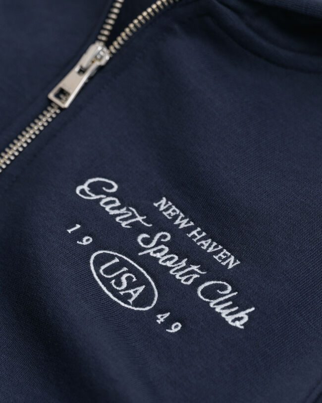 Teen Girls Sports Club Graphic hoodie med halv dragkedja