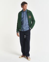 Regular fit indigof&auml;rgad chambrayskjorta