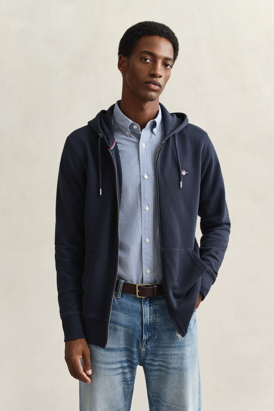 Shield hoodie med dragkedja