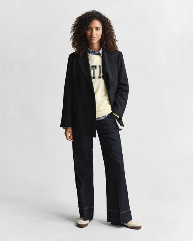 Rundhalsad sweatshirt med tryck