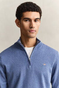 Klassisk bomullstr&ouml;ja med dragkedja vid hals&ouml;ppningen