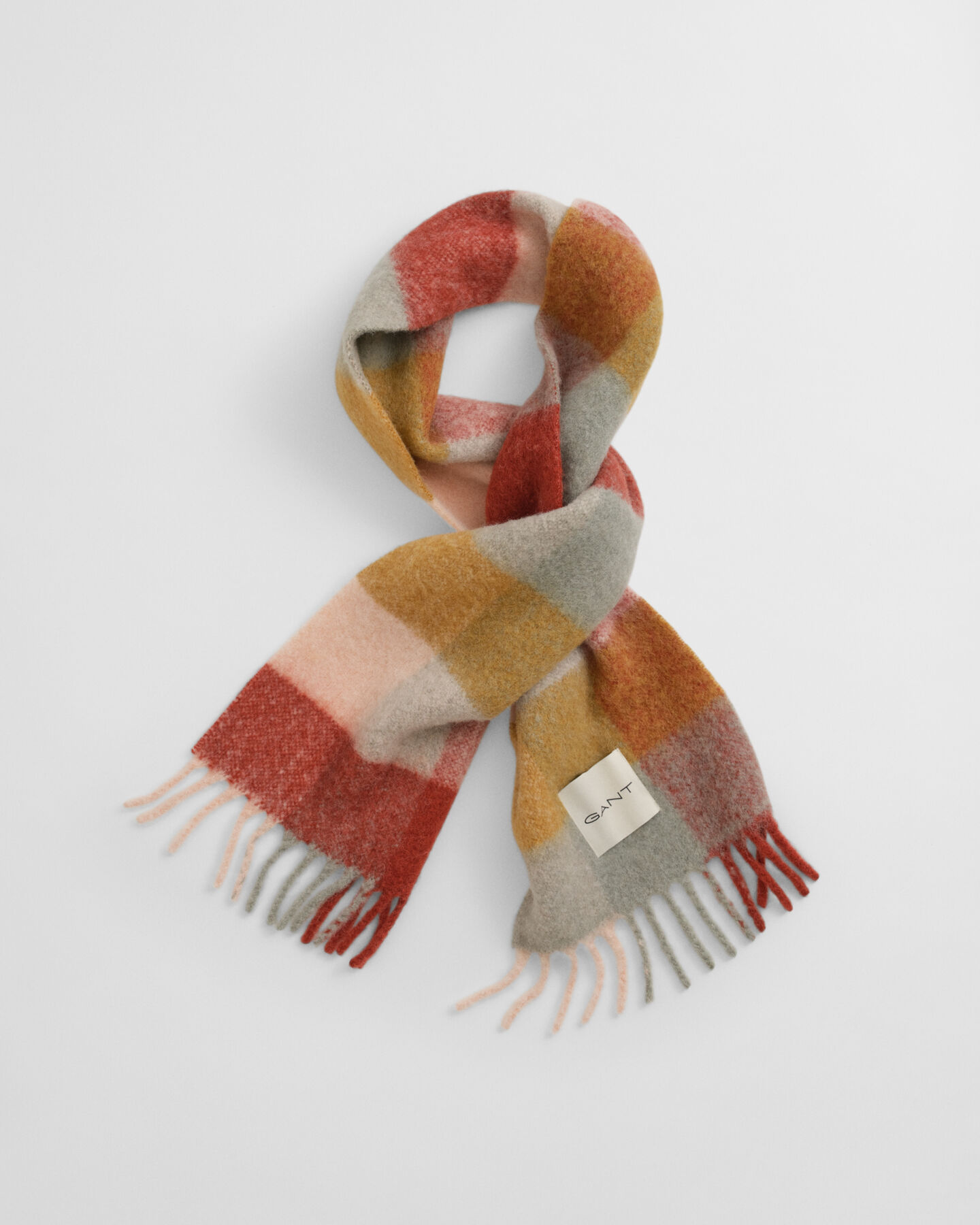 Rutig halsduk i alpackaullblandning