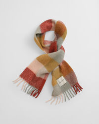 Rutig halsduk i alpackaullblandning