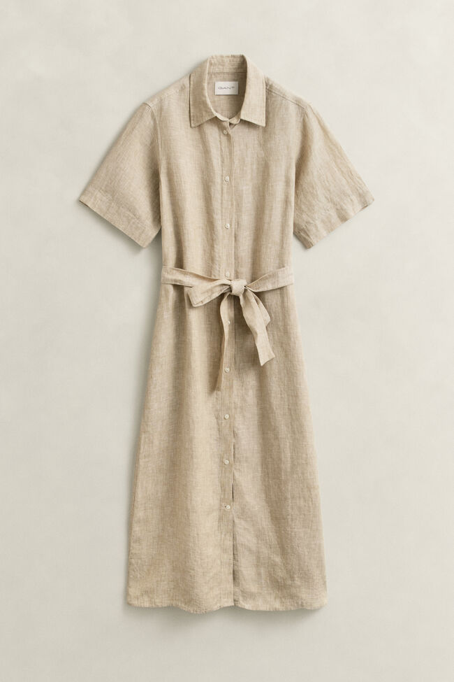 Skjortkl&auml;nning i linne