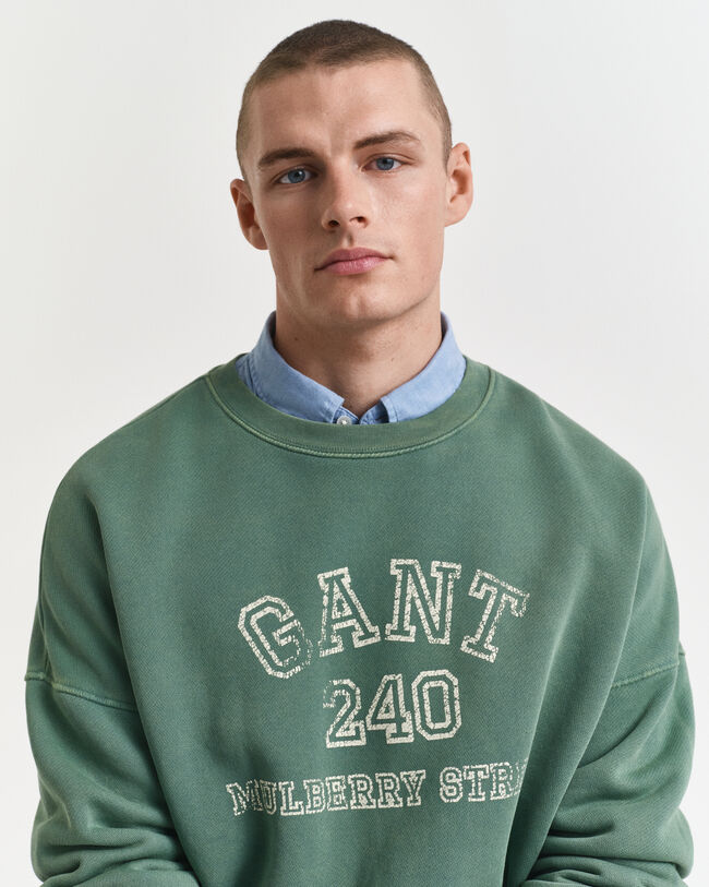 Rundhalsad sweatshirt med tryck