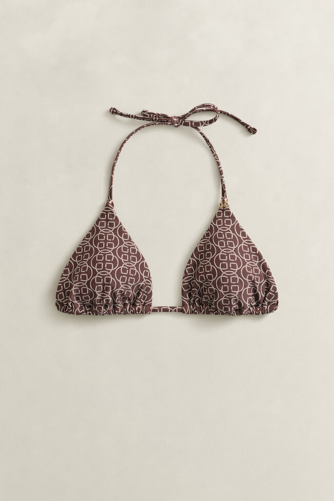 M&ouml;nstrad vadderad trekantsbikinitopp