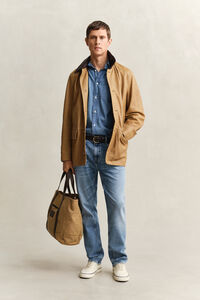 Regular fit indigof&auml;rgad skjorta