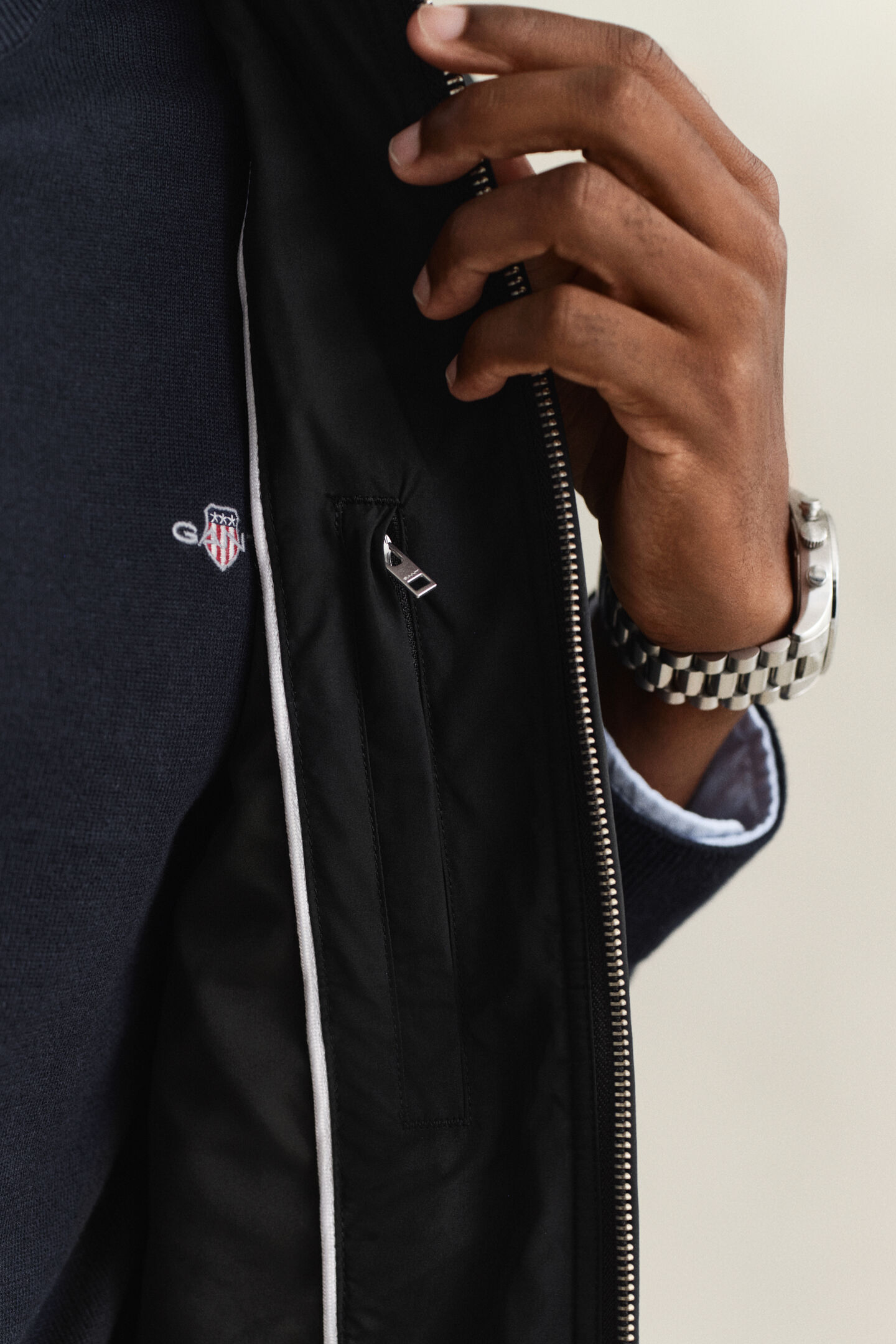 Quiltad Windcheater v&auml;st