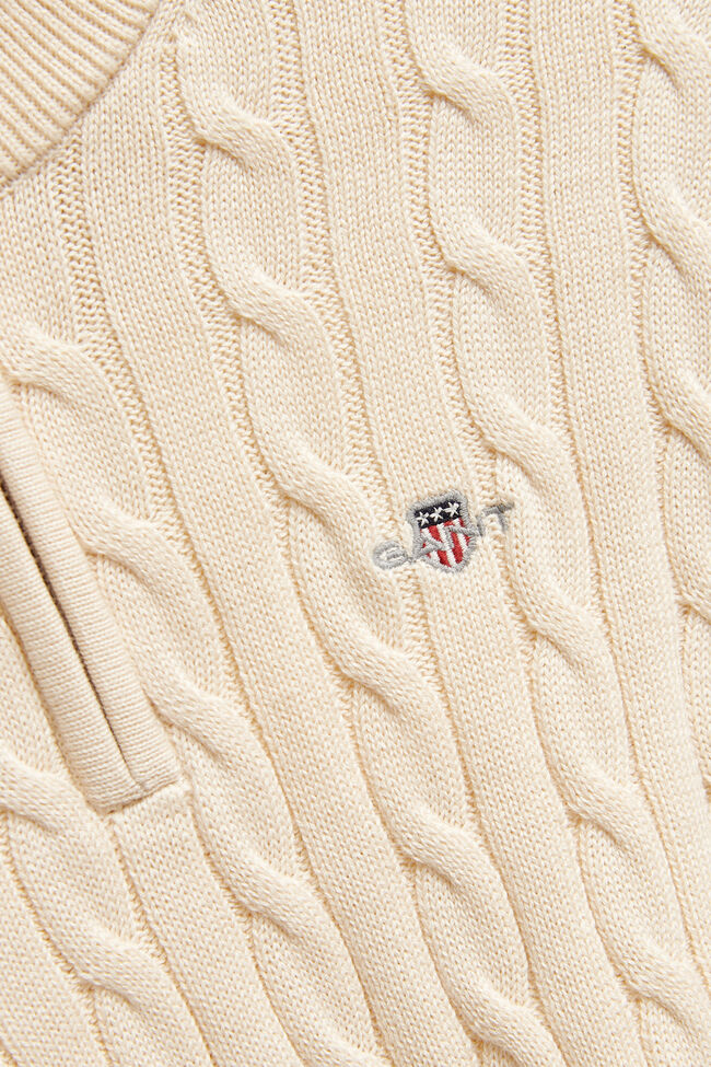 Teen Boys tr&ouml;ja med half-zip och sk&ouml;ldemblem