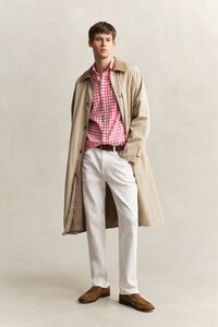 Skjorta i ginghamv&auml;vd linneblandning