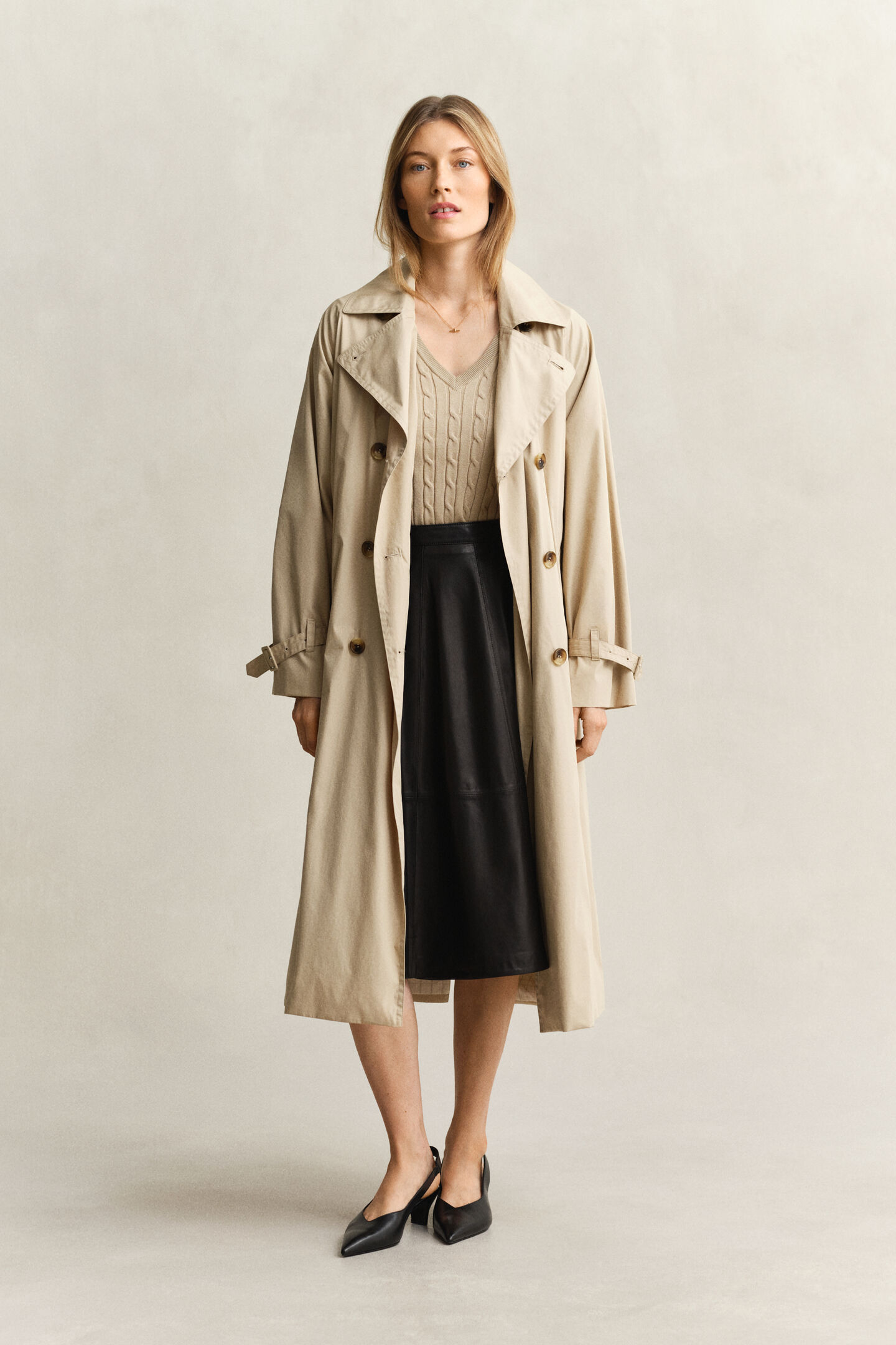 V-ringad kabelstickad tr&ouml;ja