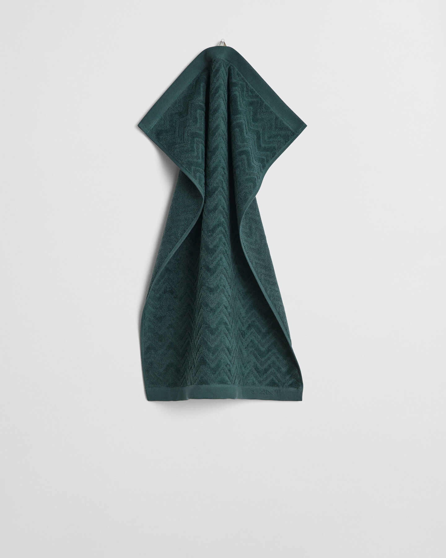 Jacquardv&auml;vd fiskbensm&ouml;nstrad handduk 50 x 70