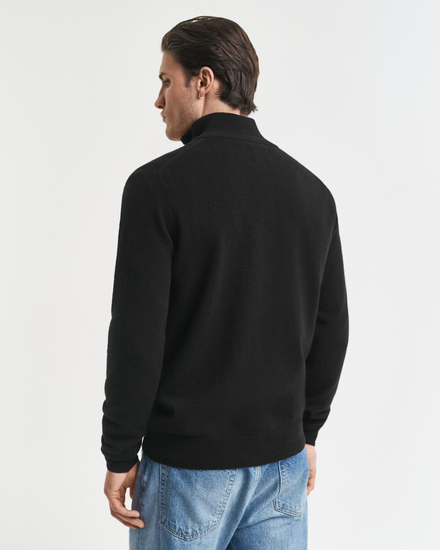Tr&ouml;ja i superfin lammull med half-zip