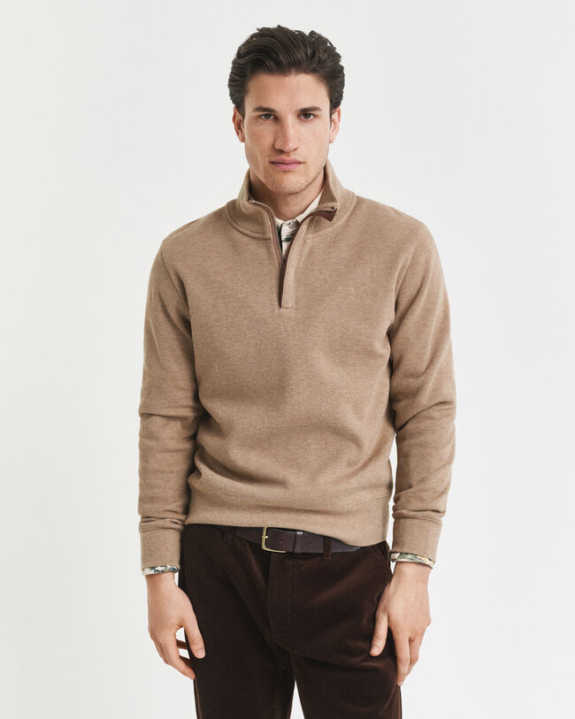 Sacker Rib sweatshirt med half-zip