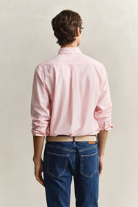 Klassisk poplinskjorta med mellanbreda r&auml;nder