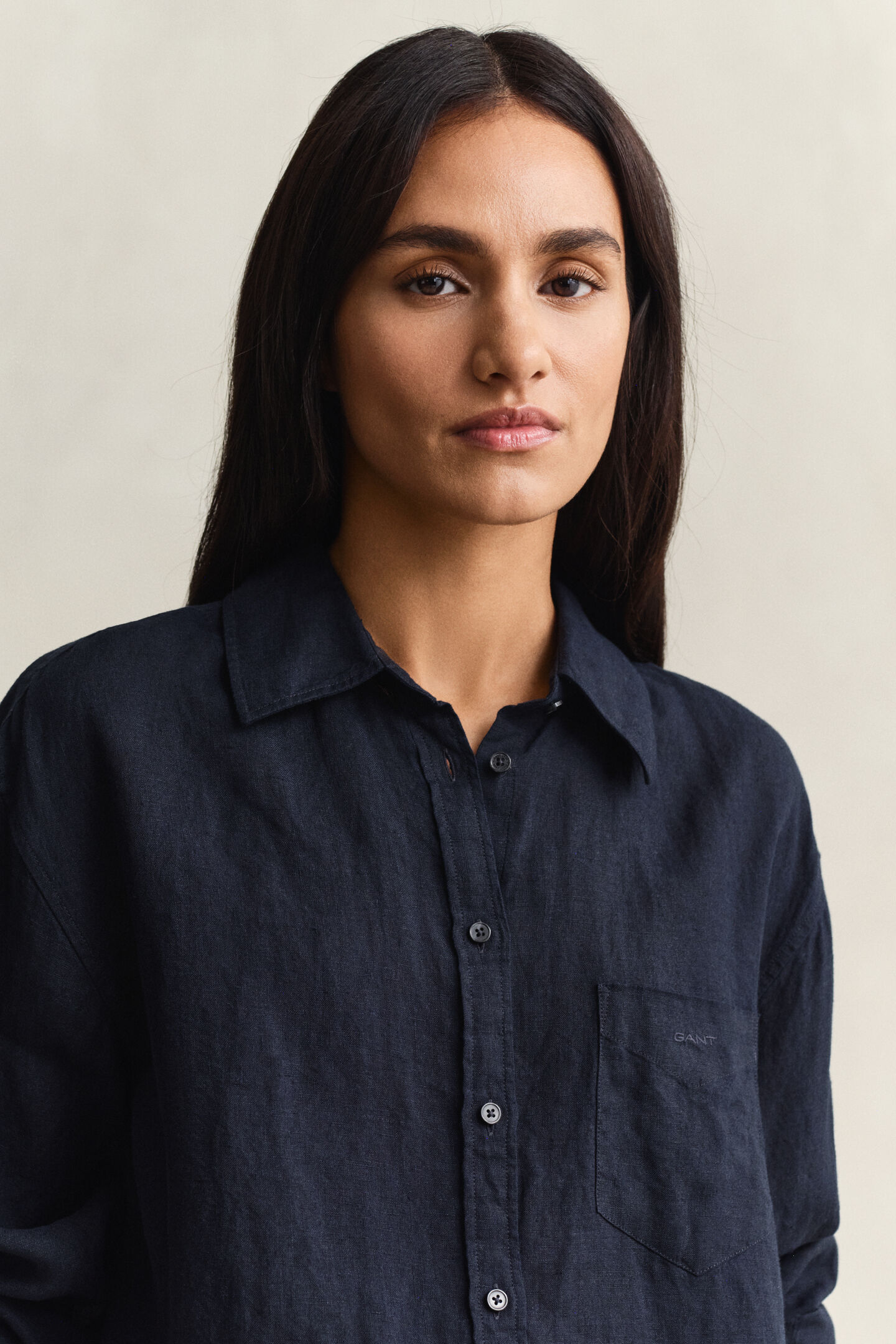 Relaxed fit linneskjorta