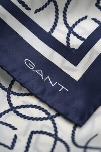 Sidensjal med monogram