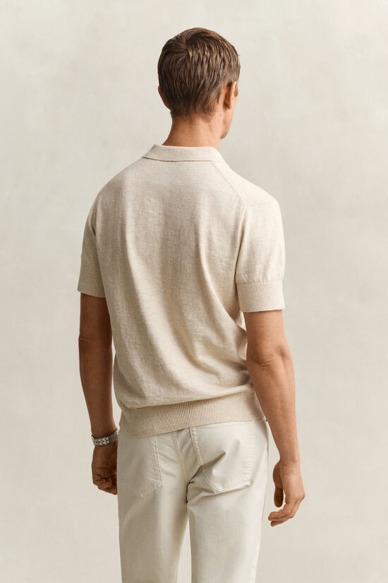 Kort&auml;rmad pik&eacute;tr&ouml;ja i grovspunnen bomullsblandning