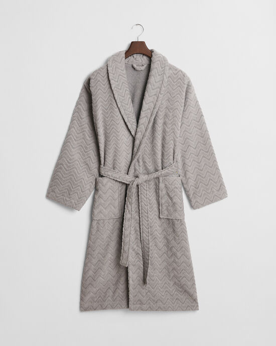 Fiskbensm&ouml;nstrad badrock i jacquard