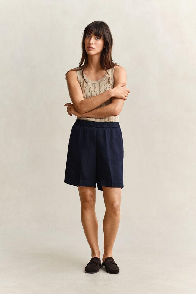 Shorts i linneblandning