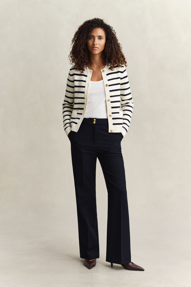 Stickad bomullsjacka