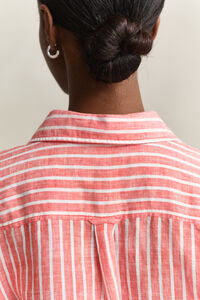 Relaxed fit randig linneskjorta