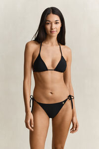 Bikintrosor med knytband i sidan