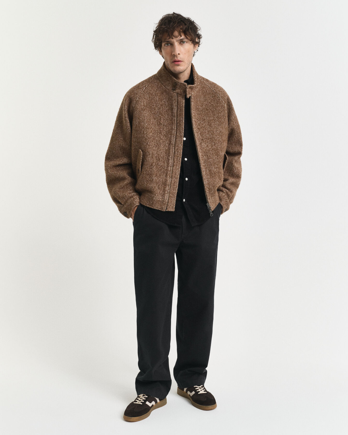 Regular fit skjorta i bomullsmanchester