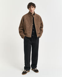 Regular fit skjorta i bomullsmanchester