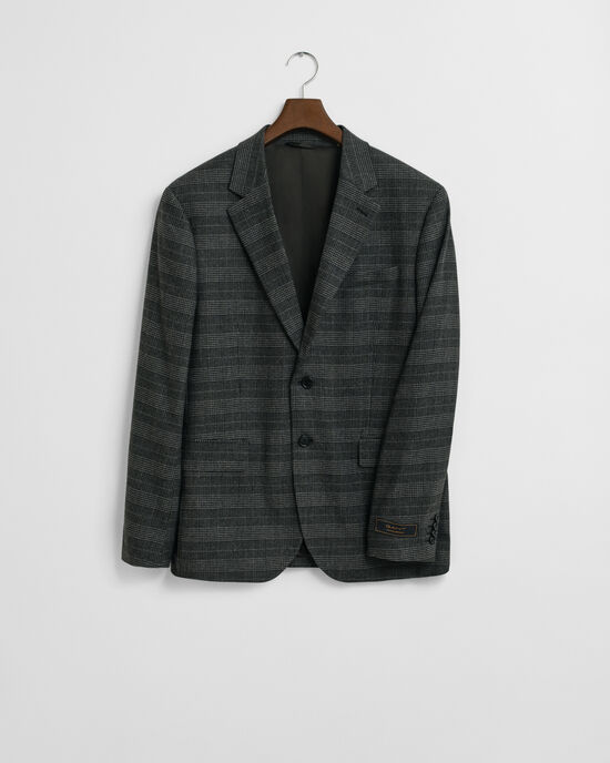 Slim fit rutig kostymkavaj