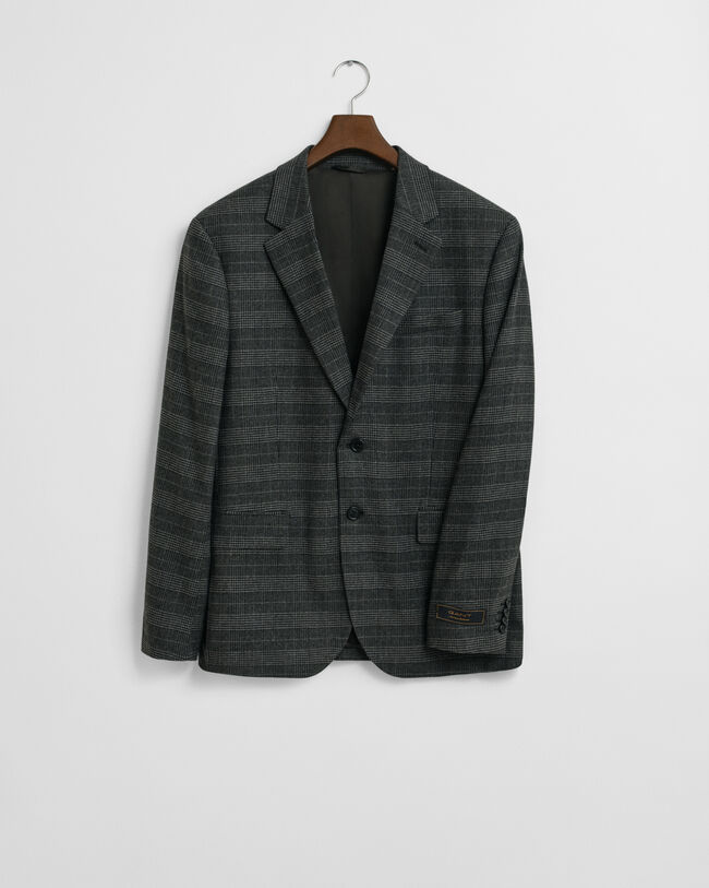 Slim fit rutig kostymkavaj