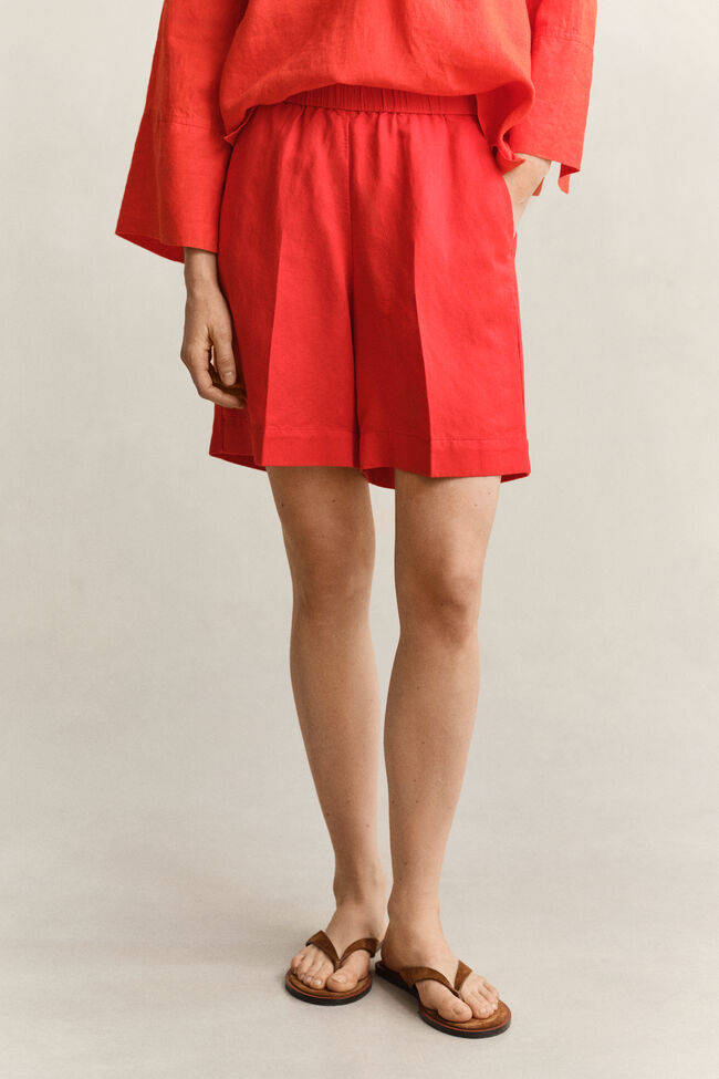 Shorts i linneblandning