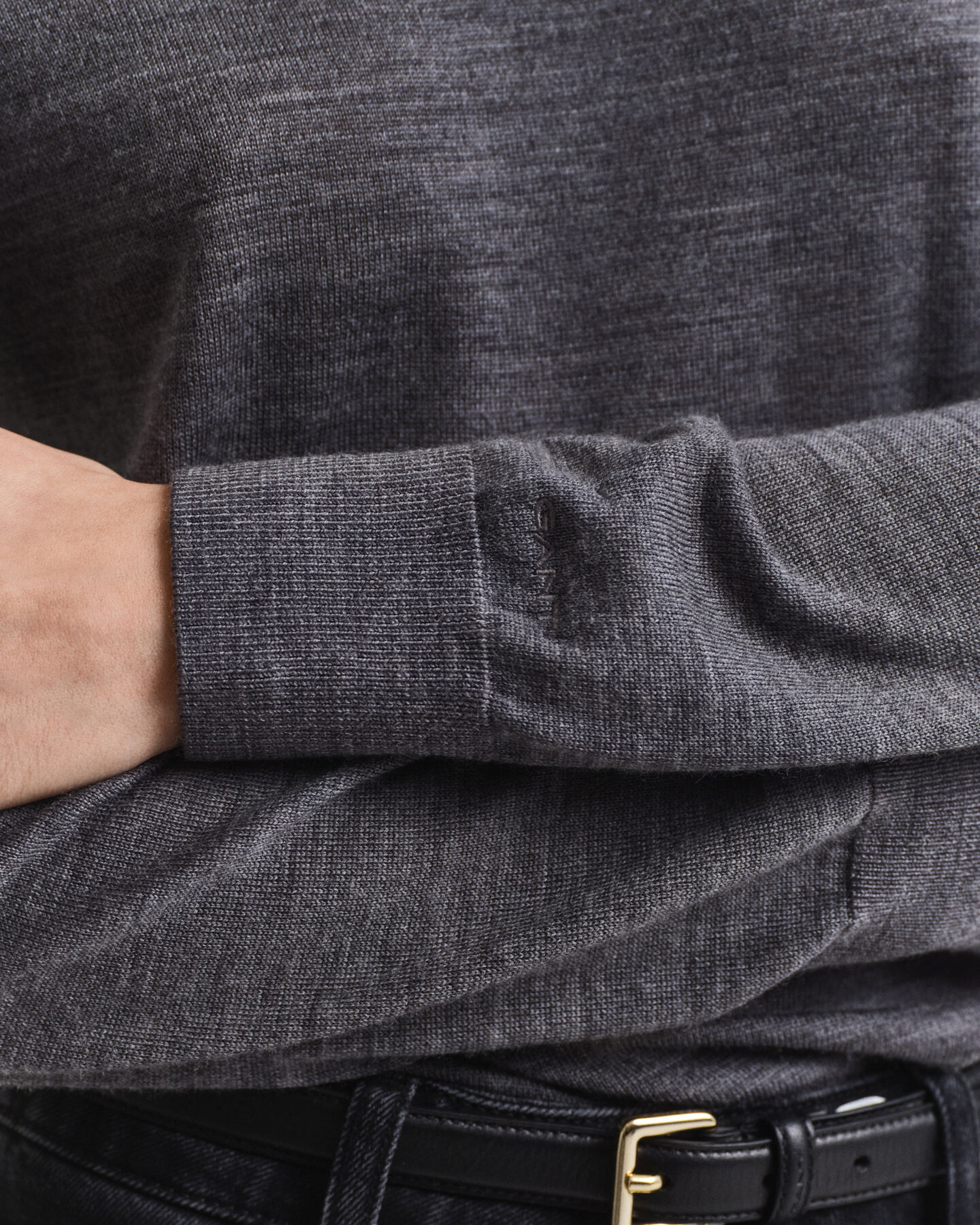 Tr&ouml;ja med polokrage i extra fin merinoull