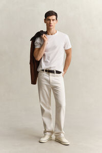 Straight fit jeans i &eacute;cru