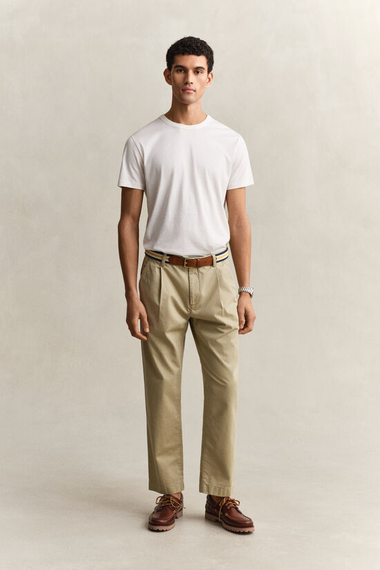 Regular fit chinos i bomullstwill