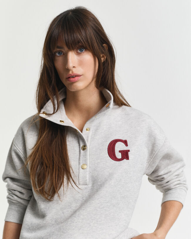 G-Badge Half Button-Up Sweatshirt