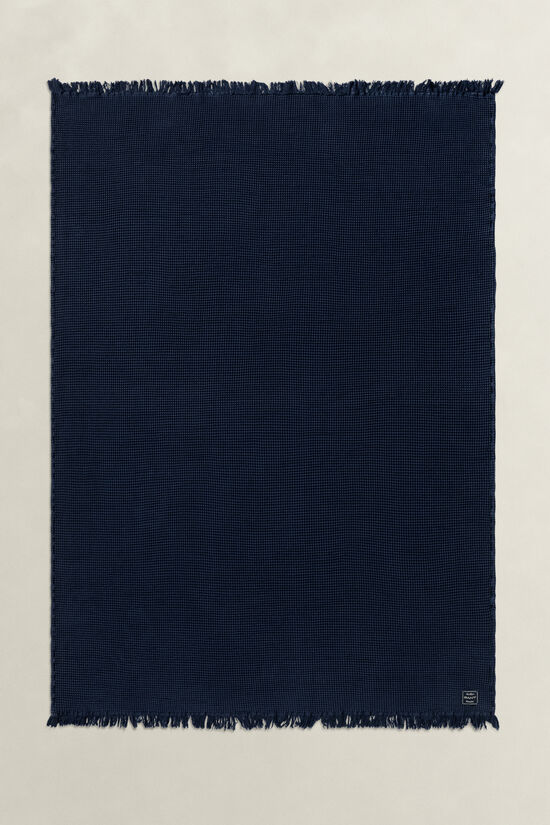 Bomullspl&auml;d med v&aring;ffelstruktur