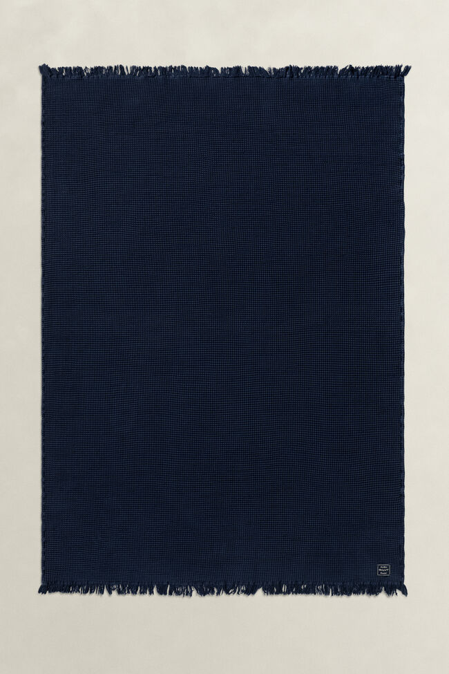 Bomullspl&auml;d med v&aring;ffelstruktur