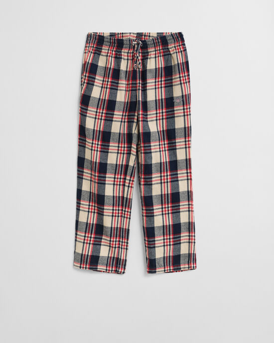 Kids rutiga pyjamasbyxor i flanell