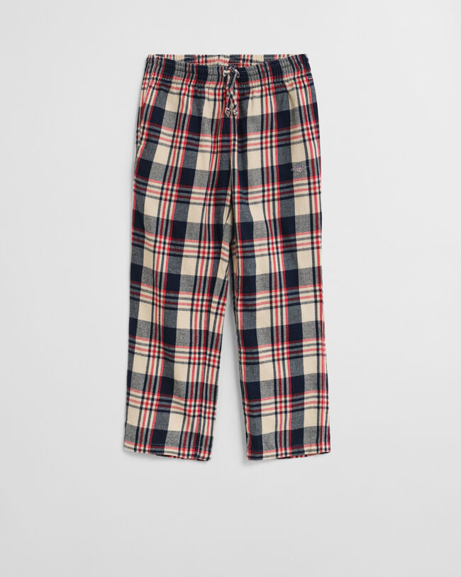 Kids rutiga pyjamasbyxor i flanell