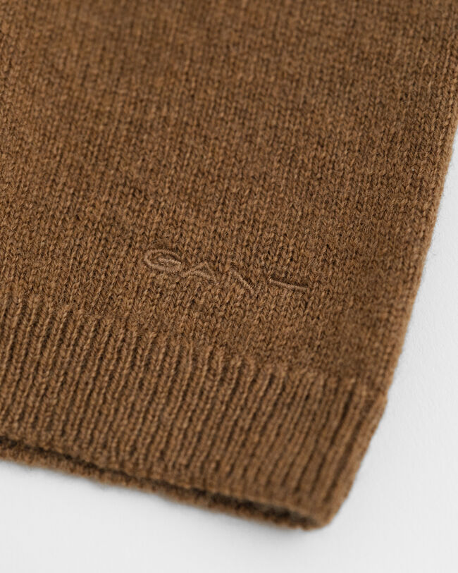 Kort&auml;rmad tr&ouml;ja med rund halsringning i superfin lammull