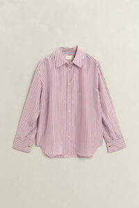 Randig blus i habotai-siden