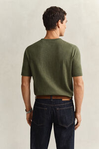 Kort&auml;rmad tr&ouml;ja i grovspunnen bomullsblandning