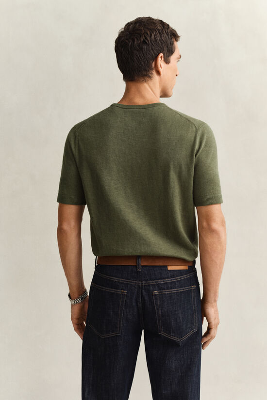 Kort&auml;rmad tr&ouml;ja i grovspunnen bomullsblandning