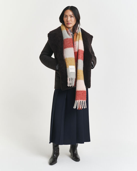 Rutig halsduk i alpackaullblandning