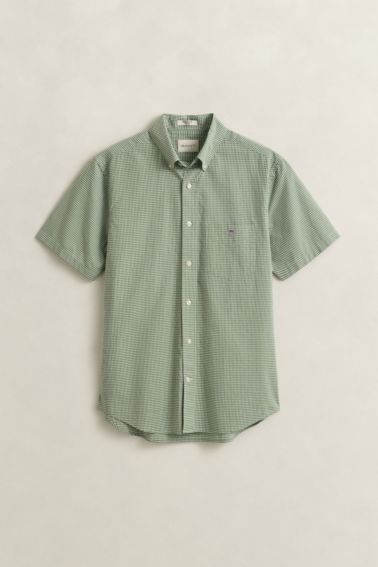 Gingham Classic Poplin Short Sleeve Shirt