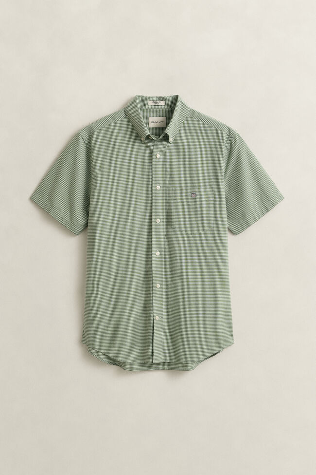 Gingham Classic Poplin Short Sleeve Shirt