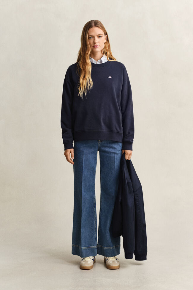 Shield sweatshirt med rund hals