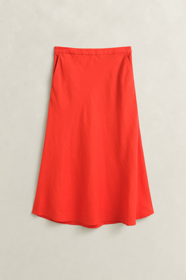 Utsv&auml;ngd kjol i linneblandning